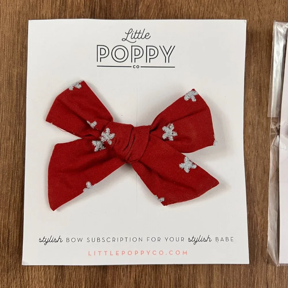 NEW Little Poppy Co Red Bows Bundle